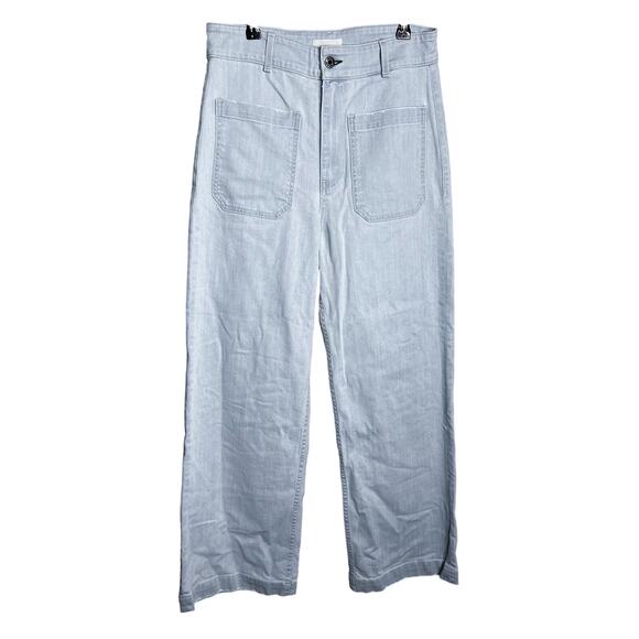 ASKK NY Sailor Pants Light Wash Wide Leg Jeans In Bleachout Blue - Picture 7 of 12